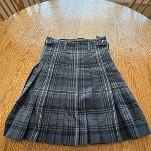 The Kilt Gray Black Tartan Scottish Kilt Boys 11-12